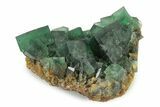Fluorescent Green Fluorite On Quartz - Diana Maria Mine, England #243346-1